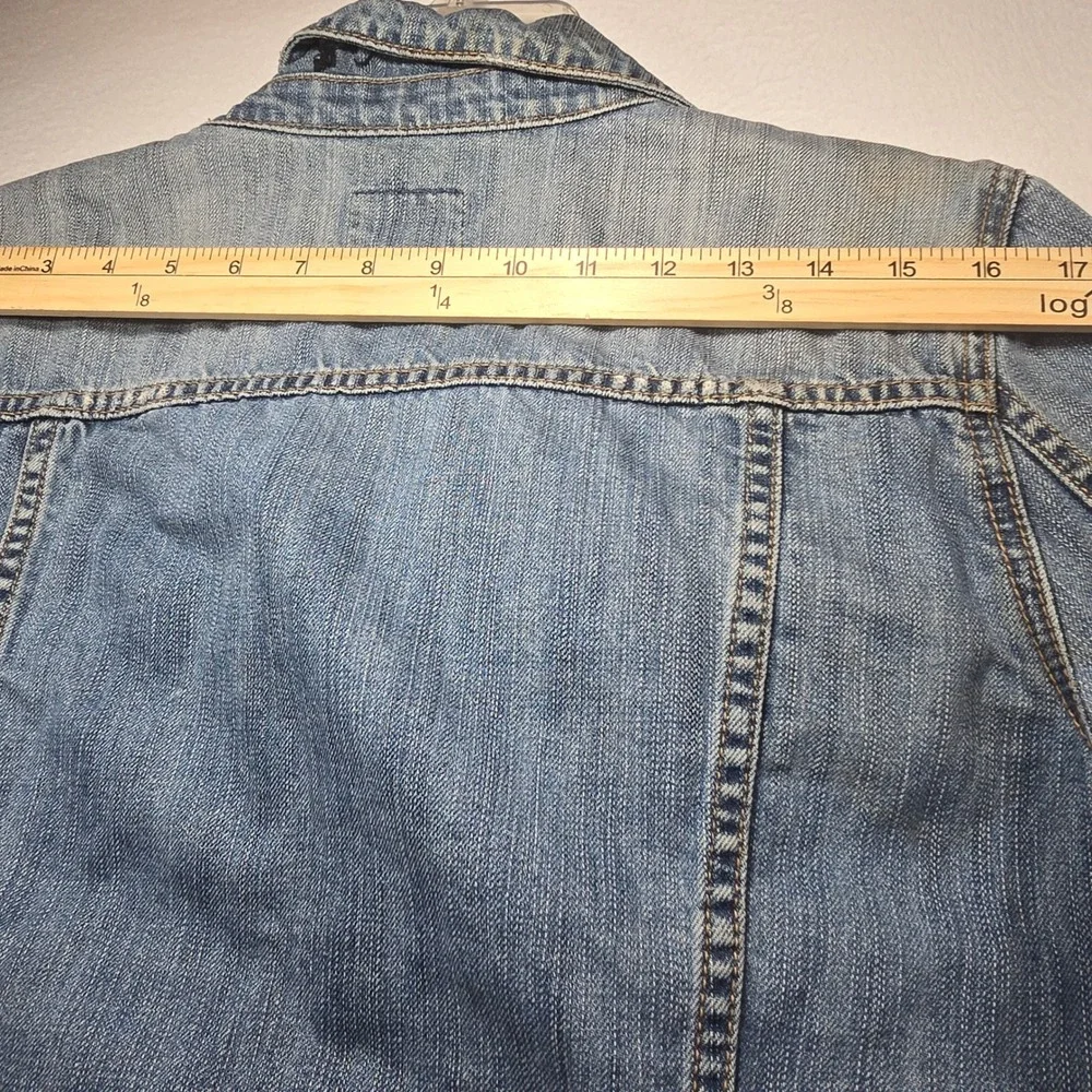 Old Navy Womens XXL Medium Wash Denim Trucker Jacket 100% Cotton Blue Jean Coat